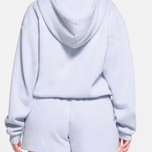 NEW SKIMS Cotton Fleece classic short - periwinkle, Style BO-SHO-4498 Size XL - Picture 10 of 10